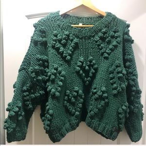 Chunky Knit Heart Sweater
